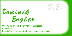 dominik engler business card